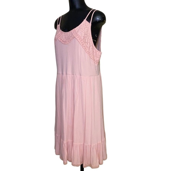 Forever 21 Plus Peachy-Pink Fit and Flare Dress - Picture 2 of 7